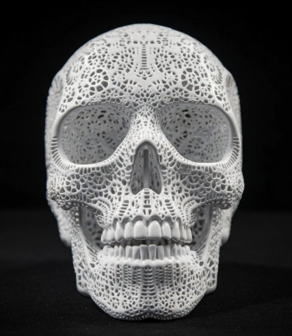 Filigree Human Skull Replica – Decorative Display Piece